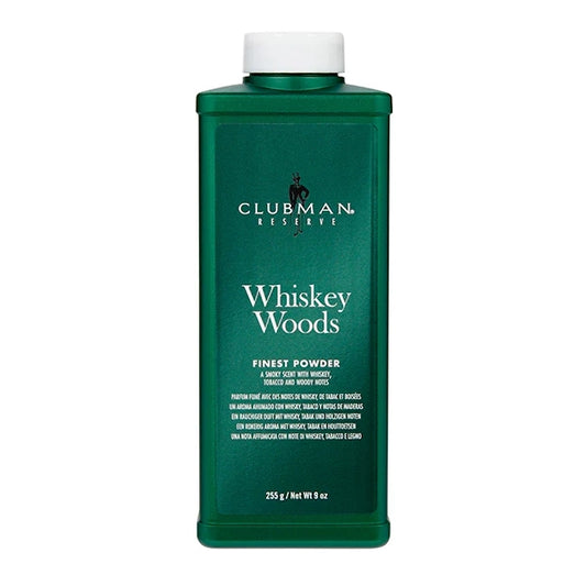 Clubman Reserve Whiskey Woods Cornstarch Powder - Talc-Free Body Powder 255g