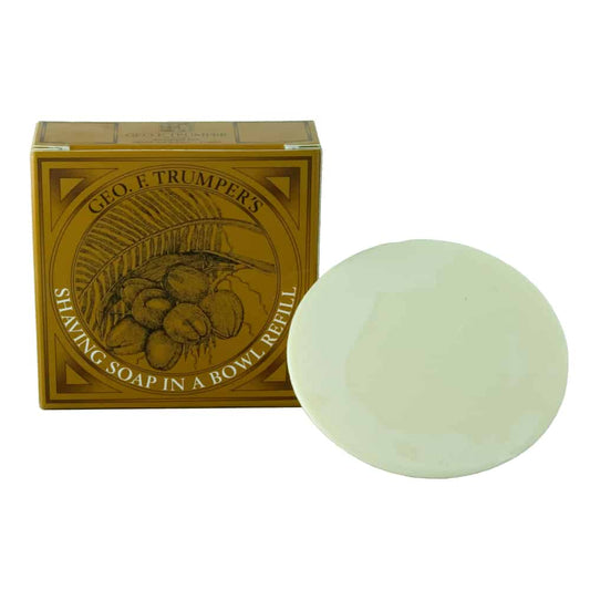 Geo. F. Trumper Coconut Oil Hard Shaving Soap Refill - Deeply Moisturizing Formula 80g