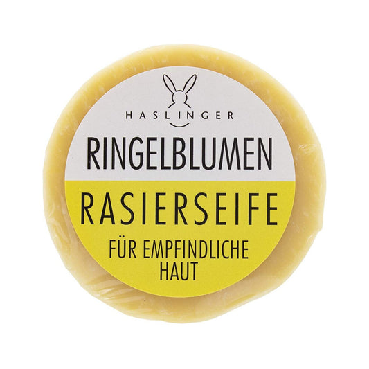 Haslinger Calendula Shaving Soap - Regenerating & Anti-Inflammatory Lather 60g
