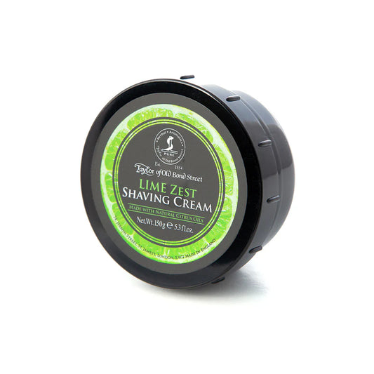Taylor of Old Bond Street Lime Zest Shaving Cream Bowl - Vibrant Citrus Fragrance 150g