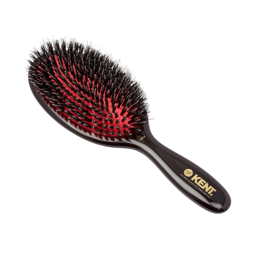 Kent Brushes CSMM Classic Shine Medium Oval Hairbrush - Boar Bristle & Nylon Mix