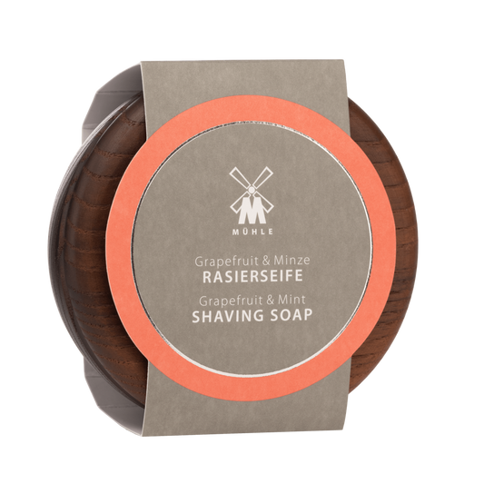 Muehle Ash Wooden Bowl with Grapefruit & Mint Shaving Soap 65g
