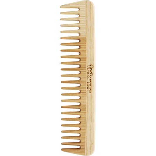 TEK 206003 Large Wide Tooth Wood Comb - 100% FSC Ash Wood (20cm)