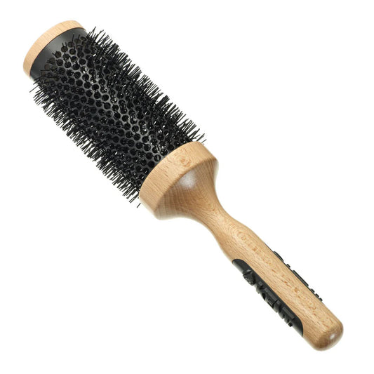 Kent Brushes PF13 Large Ceramic Round Brush - Beechwood & Nylon 56mm