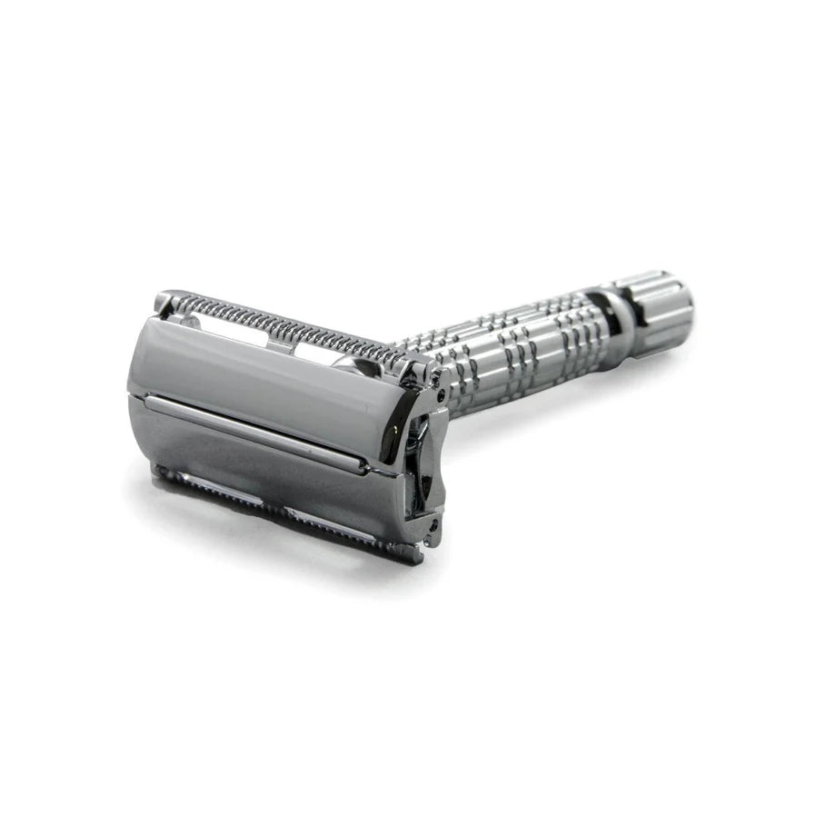 Rockwell R1 "Rookie" Safety Razor (White Chrome) – Effortless Transition to Wet Shaving