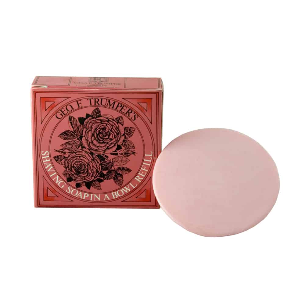 Geo. F. Trumper Rose Hard Shaving Soap Refill - Finely Refined Protection 80g