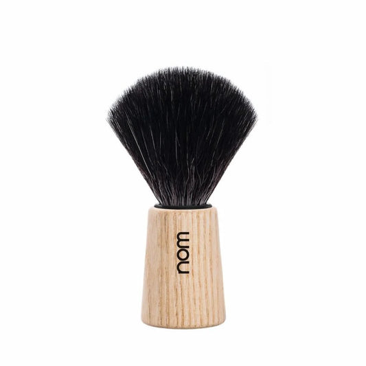 nom by Muehle THEO Shaving Brush - Pure Ash Handle & Black Fibre (21 PA)