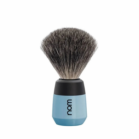nom by Muehle MAX Shaving Brush - Fjord Blue Handle & Pure Badger (81 FJ)