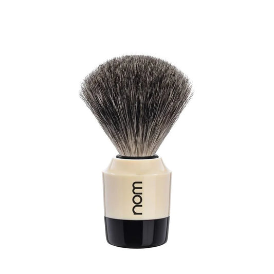nom by Muehle MARTEN Shaving Brush - Creme Handle & Pure Badger (81 CR)