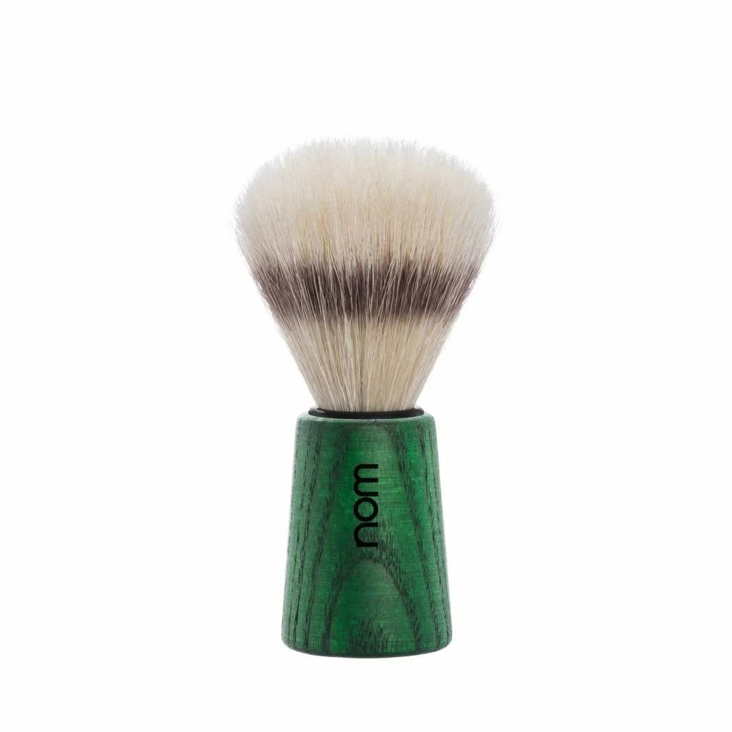 nom by Muehle THEO Shaving Brush - Green Ash Handle & Boar Bristles (41 GA)