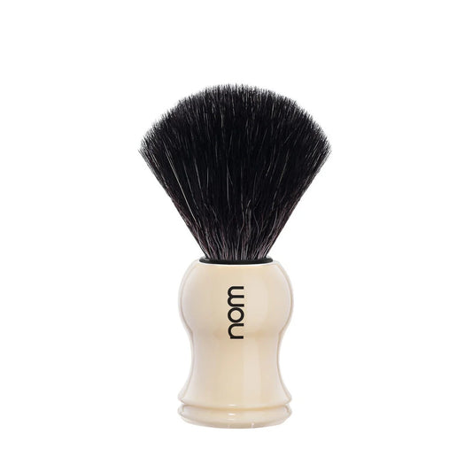 nom by Muehle GUSTAV Shaving Brush - Creme Handle & Black Fibre (21 CR)
