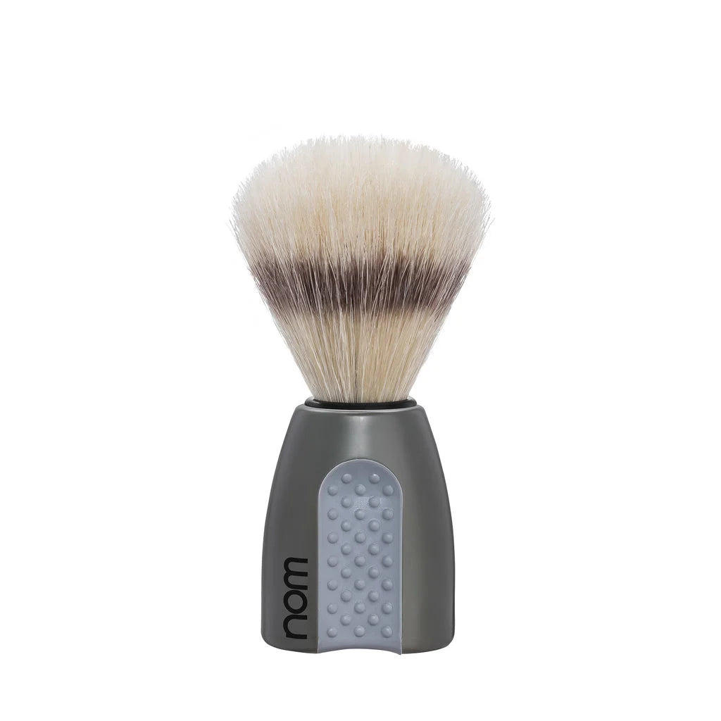nom by Muehle ERIK Shaving Brush - Grey Handle & Boar Bristles (41 GR)