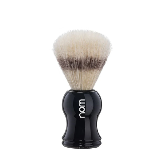 nom by Muehle GUSTAV Shaving Brush - Black Handle & Boar Bristles (41 BL)
