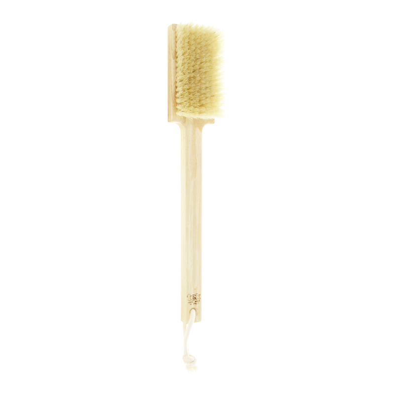 TEK 1973-03 Body Massage Brush with Handle - FSC Ash Wood & Tampico Bristles