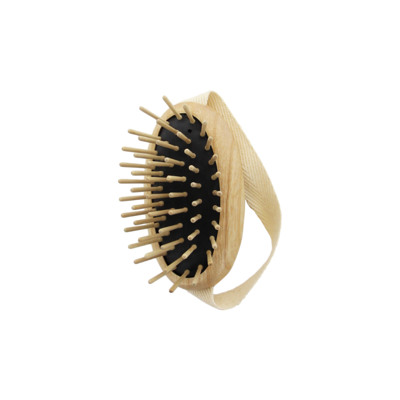 TEK 1980-03 Scalp Massage Brush with Strap - 100% FSC Wood & Wooden Pins