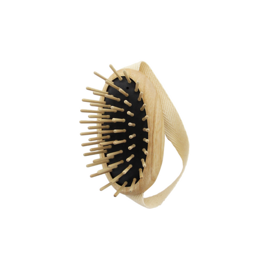 TEK 1980-03 Scalp Massage Brush with Strap - 100% FSC Wood & Wooden Pins