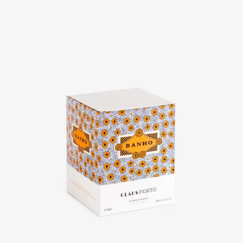 Claus Porto Deco Line Banho Scented Candle - Porcelain Vessel 270g