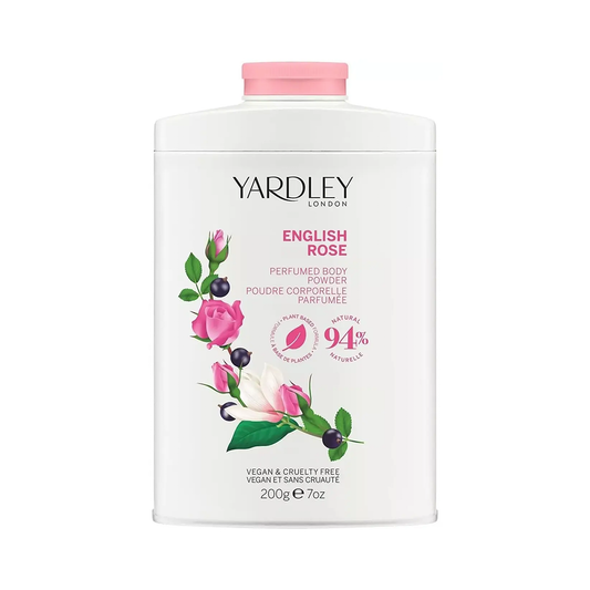 Yardley London English Rose Perfumed Body Powder – Silky Floral Luxury 200g